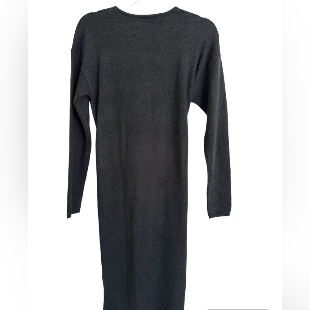 Banana Republic | Grey Wrap Sweater Dress Size M - Picture 3 of 5